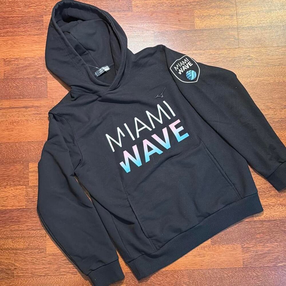 Mizuno miami wave black hoodie